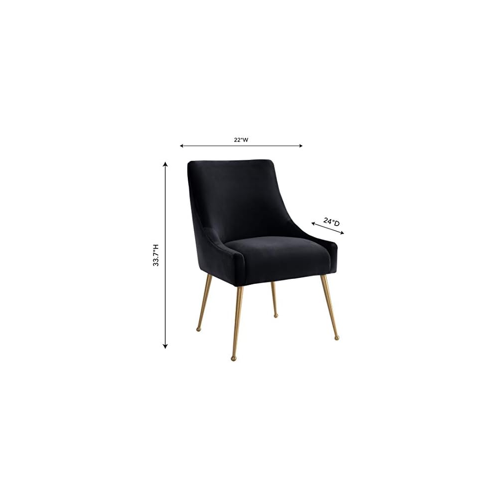 TOV Furniture Beatrix Velvet Dining Side Chair (Black)