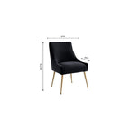 TOV Furniture Beatrix Velvet Dining Side Chair (Black)