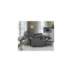 Recliner Sectional Sofa, Microfiber Manual Reclining Sectional Couch with Cup Holders, Living Room/Office (Gray)
