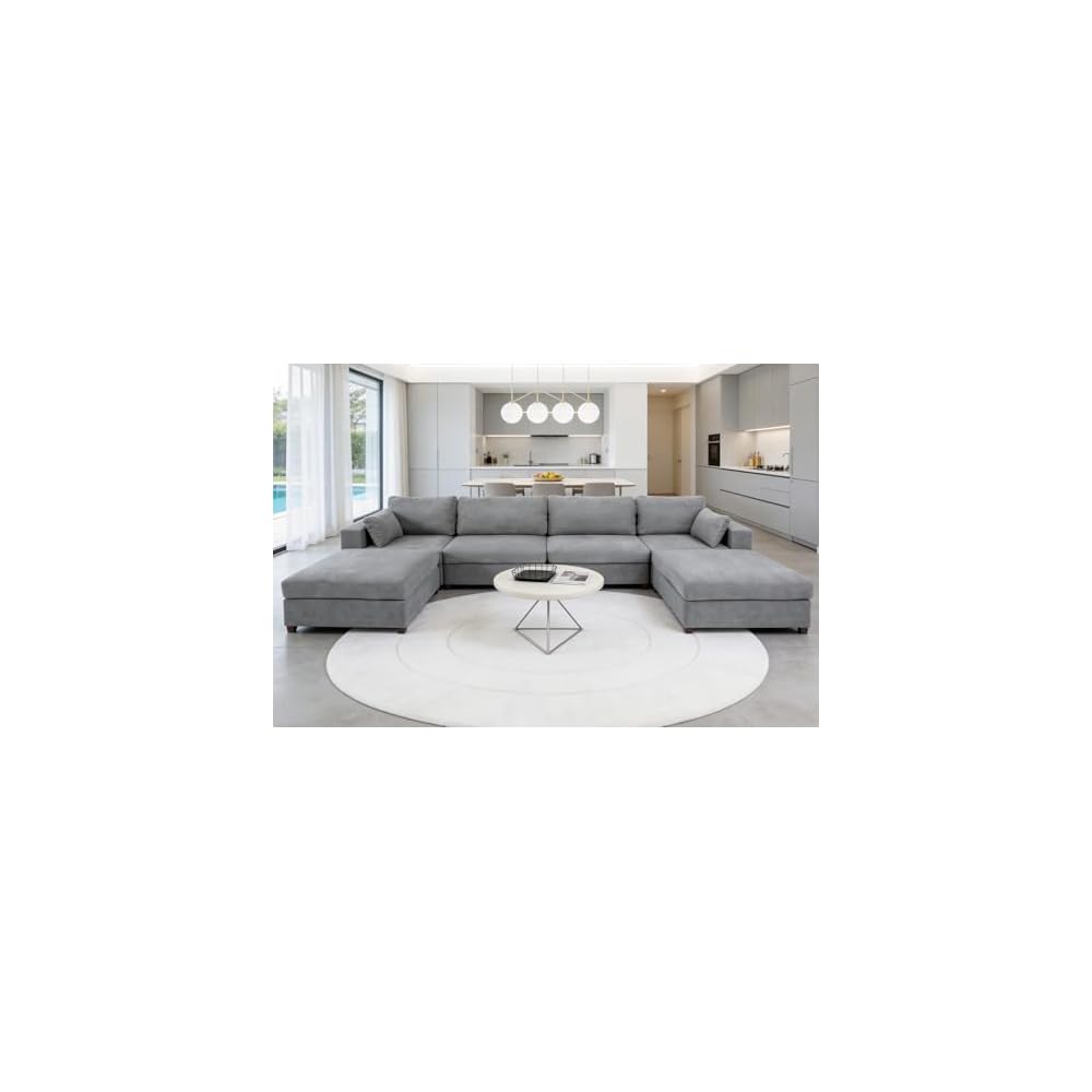 152''Oversized Deep Seat Modular Sectional Sofa, L Shaped Cloud Couch
