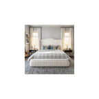 Homkdom 49" Cloud Bed Frame Full Size with Tall Wingback Headboard