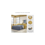 Signature Design by Ashley Keerwick Scandinavian 2-in-1 Sofa Sleeper with Folding Gel Memory Foam Mattress and 4 Pillows, Queen, Yellow