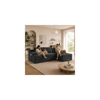 Boneless Couch Comfy Sectional Couches for Living Room,U Shaped Modular Cloud Couch Sofa, Minimalist Modular Sectional Sofa with Deep Seat
